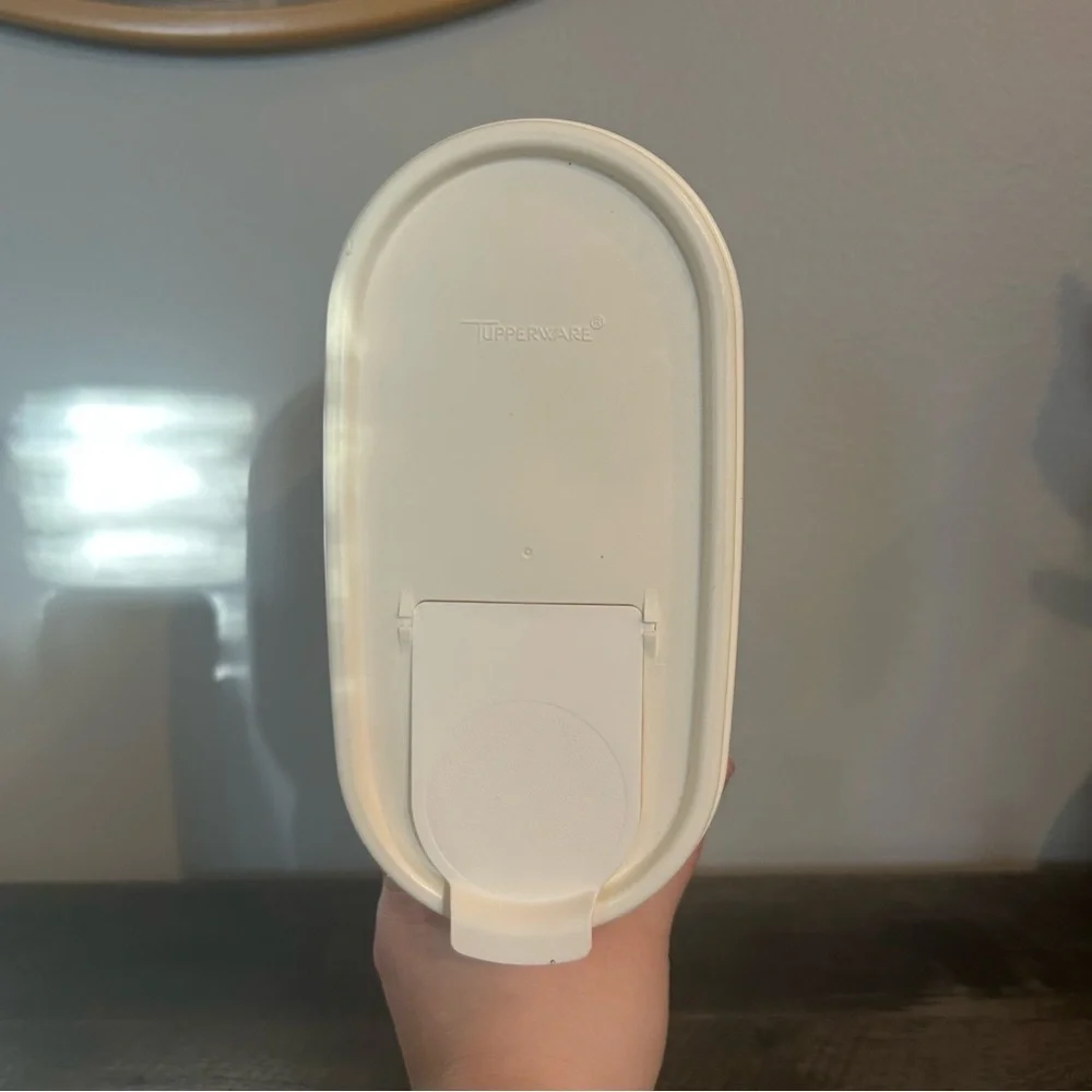 Vintage Tupperware Modular Mate Oval Container W/ Tan Lid